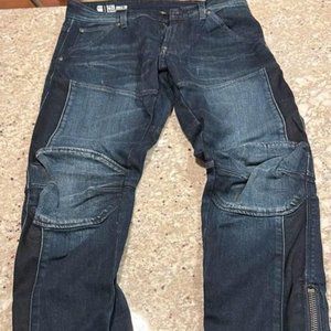 G-Star Raw Mens 5620 3D Ankle Zip Skinny Fit Jeans - Dark Blue Aged